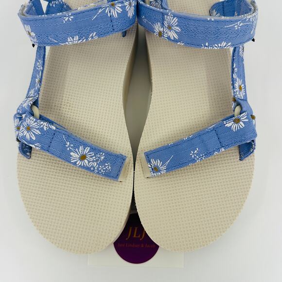 Teva Womens Flatform Universal Gloriosa Periwinkle Flower Sandals 1125203 Size 9 - Picture 4 of 11